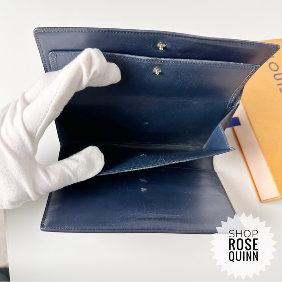 LOUIS VUITTON | All-Inclusive Blue Monogram Matte Tri-Fold Wallet (TH0052) - Picture 13 of 16